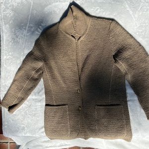 Large Men’s Italian Linen, Long Sleeve Sweater (Vintage 1990)